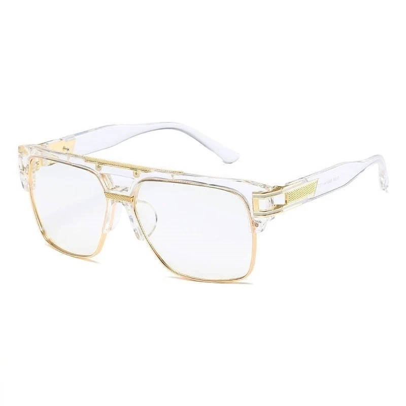 Klassische Designer Luxus Sonnenbrille Damen Herren Quadratische Übergröße Gläser