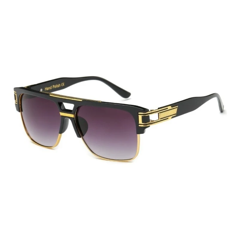 Klassische Designer Luxus Sonnenbrille Damen Herren Quadratische Übergröße Gläser