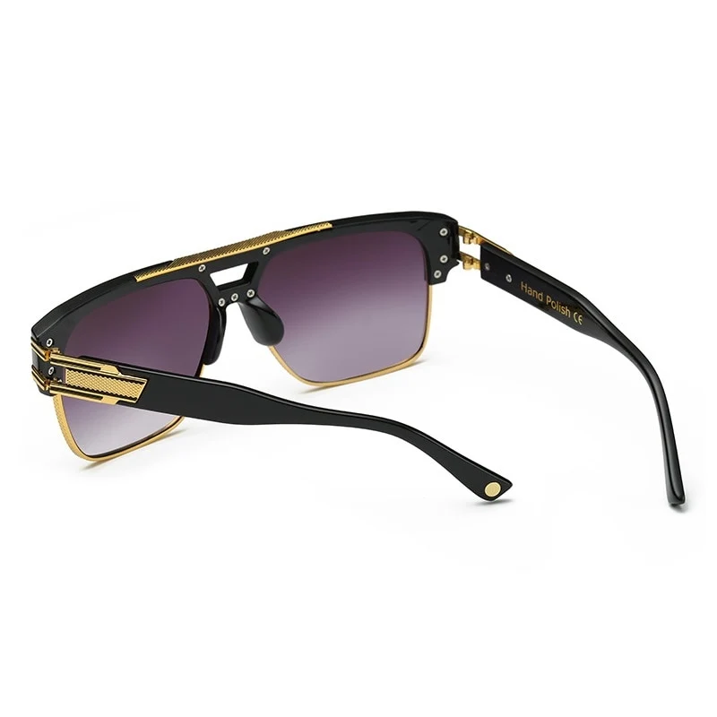 Klassische Designer Luxus Sonnenbrille Damen Herren Quadratische Übergröße Gläser