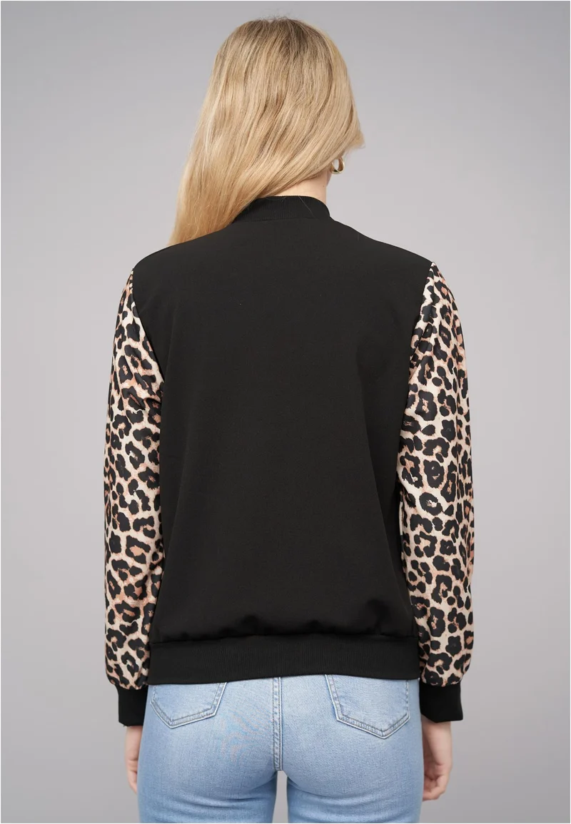 Cloud5ive Bomber Jacket 2-Tone Leo Sleeve Print