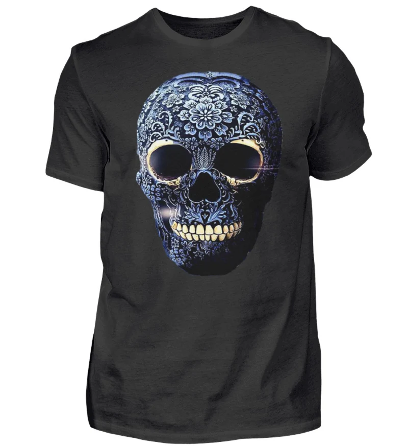 Fashion Herren Skull T-Shirt Rundhals Unisex Streetwear - Herren Shirt