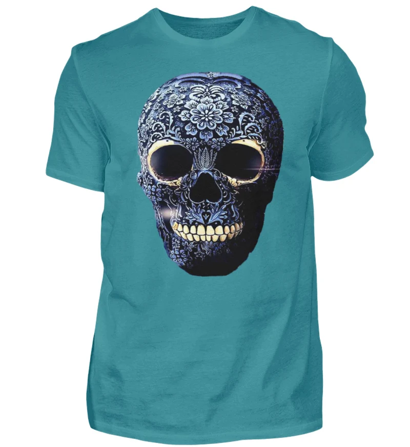 Fashion Herren Skull T-Shirt Rundhals Unisex Streetwear - Herren Shirt