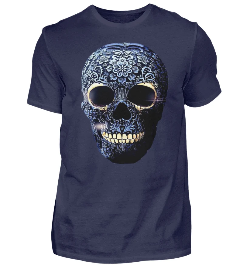 Fashion Herren Skull T-Shirt Rundhals Unisex Streetwear - Herren Shirt