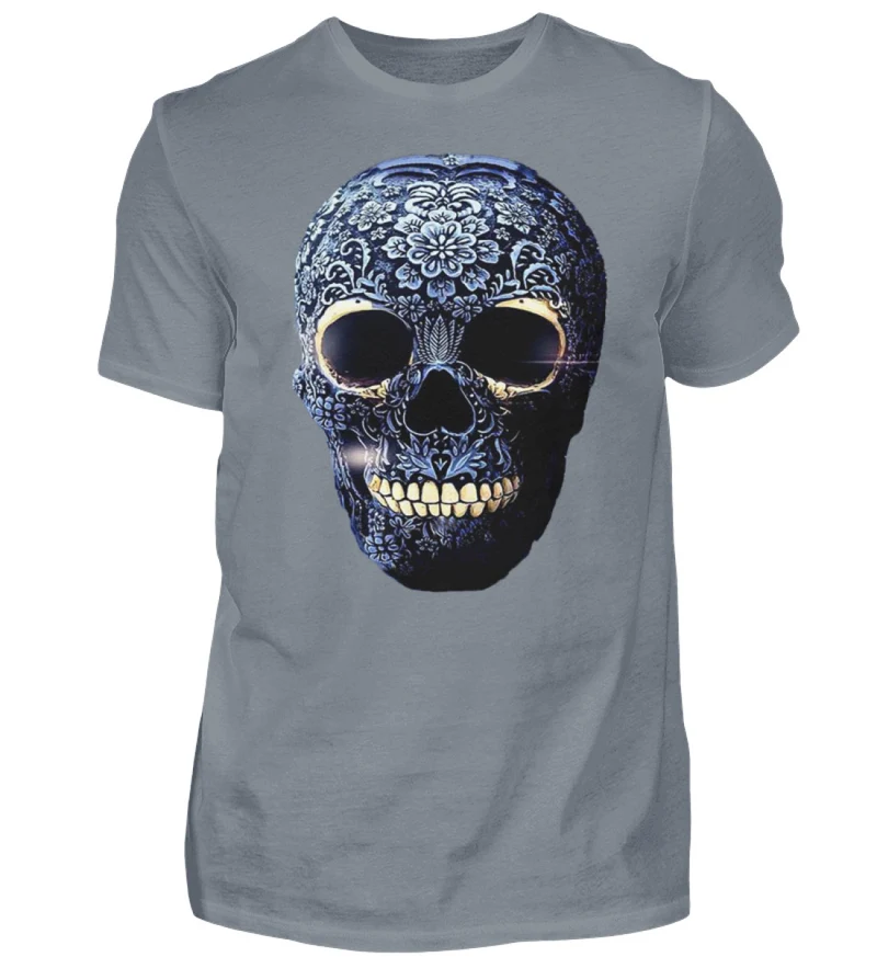Fashion Herren Skull T-Shirt Rundhals Unisex Streetwear - Herren Shirt