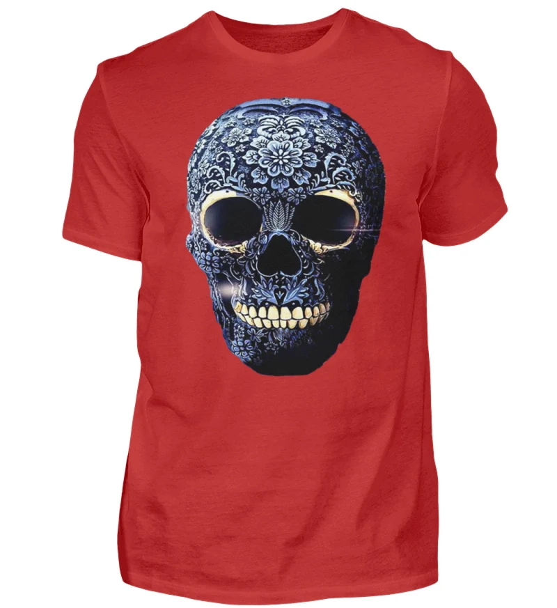 Fashion Herren Skull T-Shirt Rundhals Unisex Streetwear - Herren Shirt