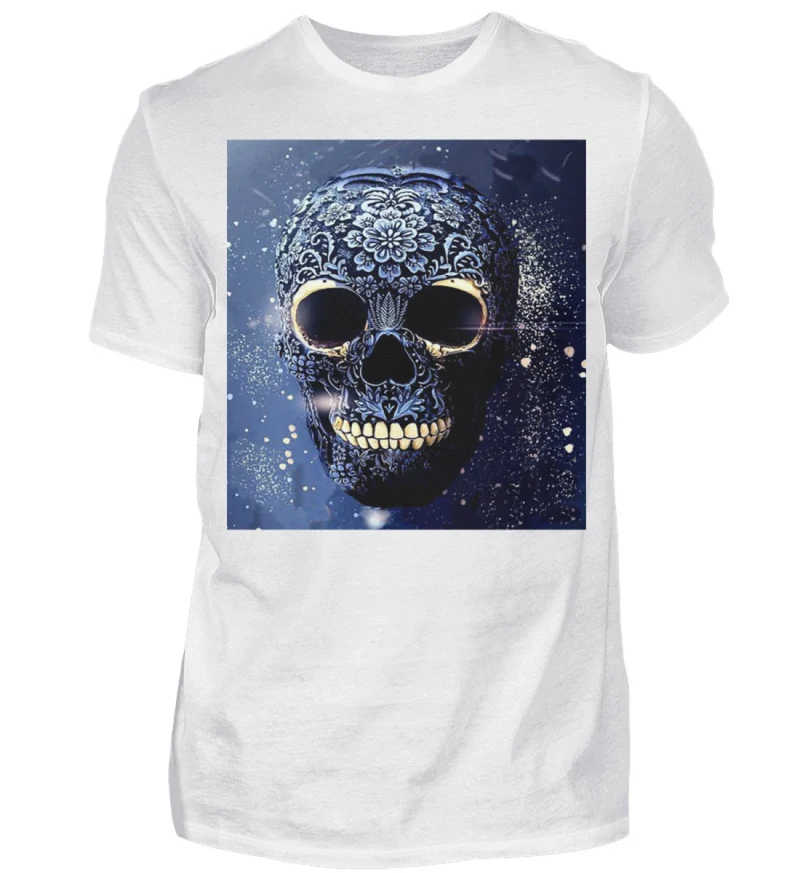 Fashion Herren Skull T-Shirt Rundhals Unisex Streetwear - Herren Shirt