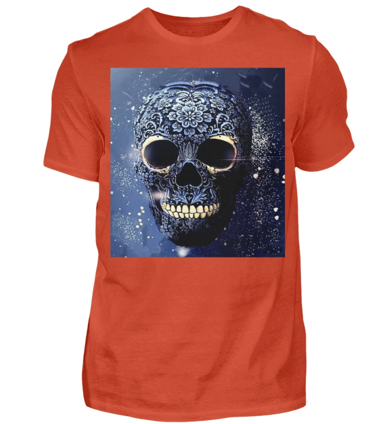 Fashion Herren Skull T-Shirt Rundhals Unisex Streetwear - Herren Shirt