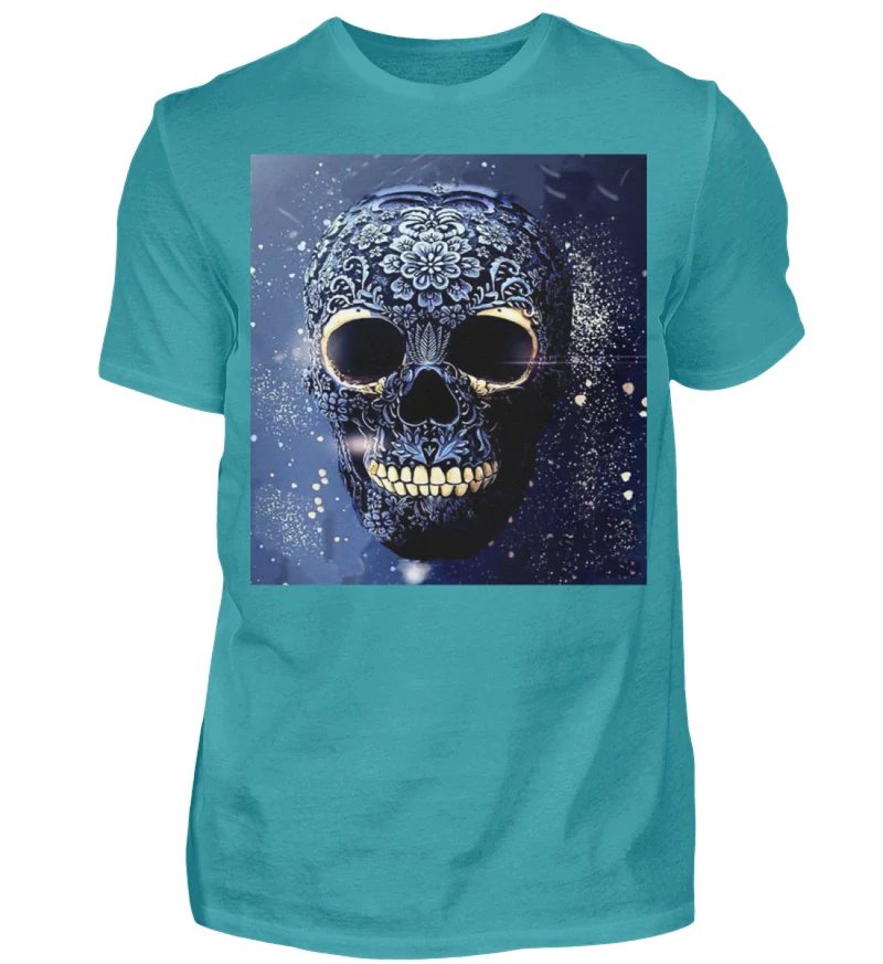 Fashion Herren Skull T-Shirt Rundhals Unisex Streetwear - Herren Shirt