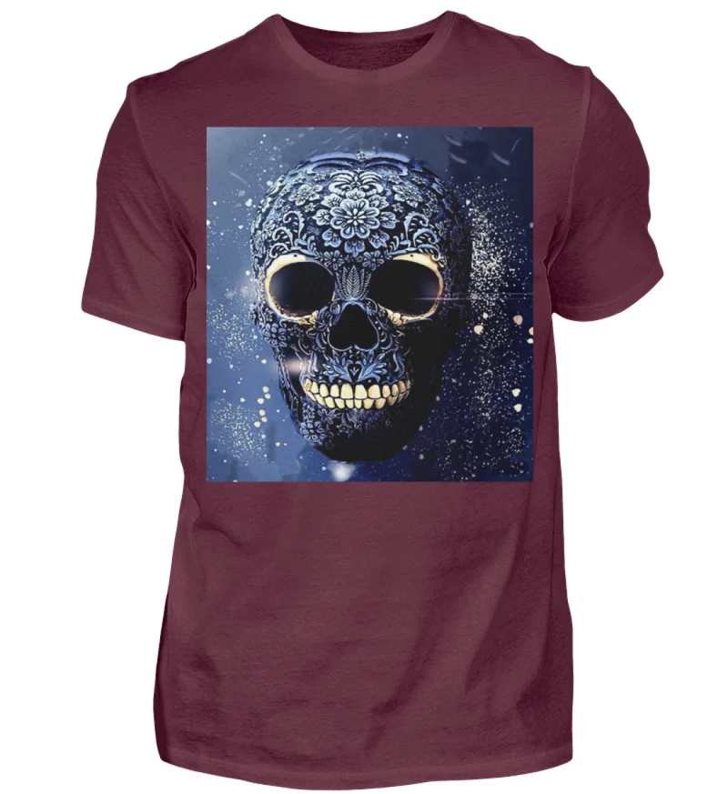 Fashion Herren Skull T-Shirt Rundhals Unisex Streetwear - Herren Shirt