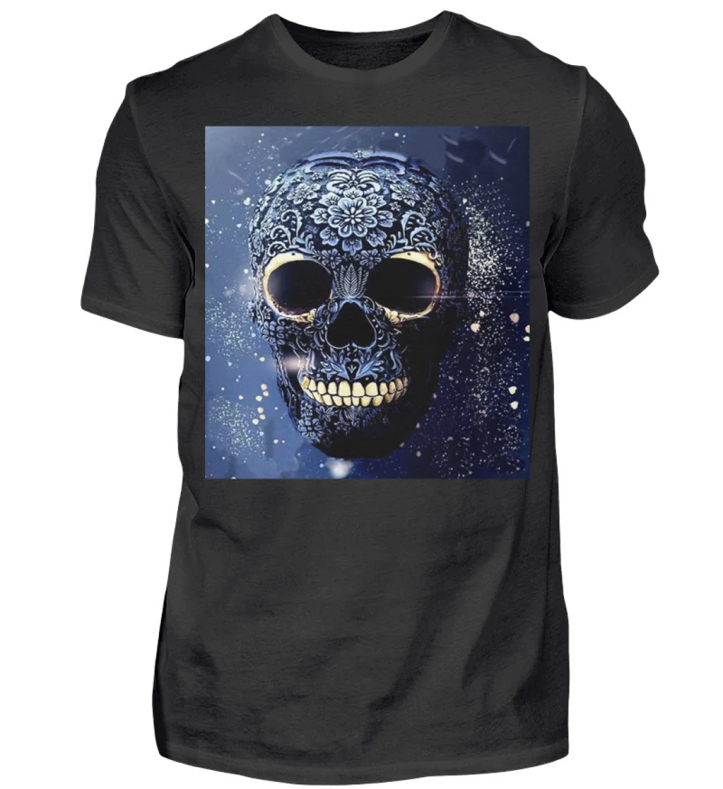 Fashion Herren Skull T-Shirt Rundhals Unisex Streetwear - Herren Shirt