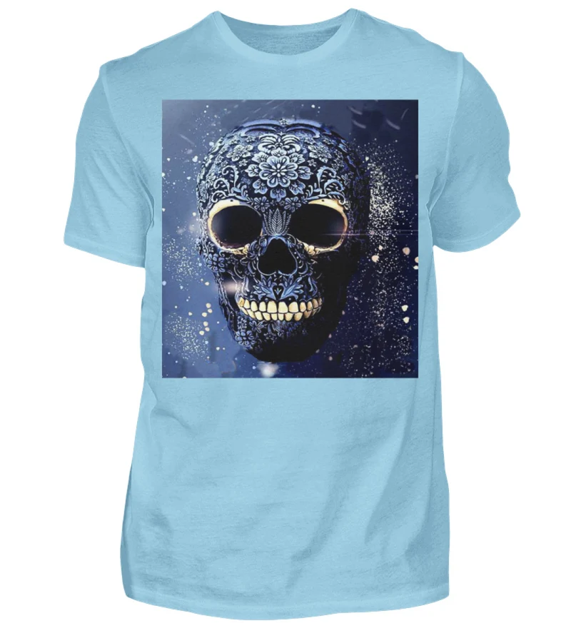 Fashion Herren Skull T-Shirt Rundhals Unisex Streetwear - Herren Shirt
