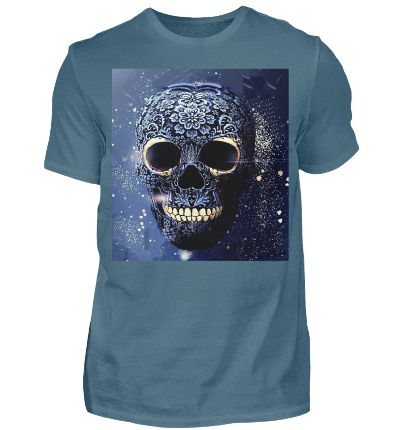 Fashion Herren Skull T-Shirt Rundhals Unisex Streetwear - Herren Shirt