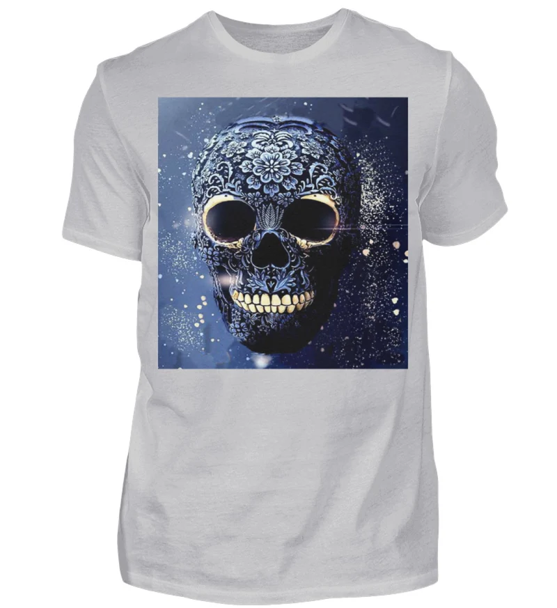 Fashion Herren Skull T-Shirt Rundhals Unisex Streetwear - Herren Shirt
