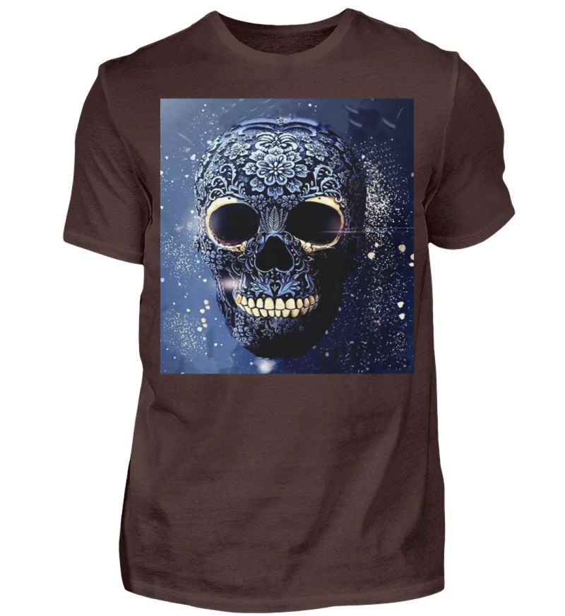 Fashion Herren Skull T-Shirt Rundhals Unisex Streetwear - Herren Shirt