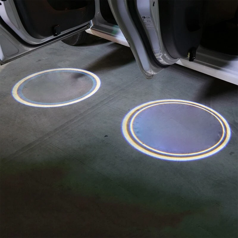 1X Kabelloses Autotürlicht LED-Auto Automarken logo Projektor-Logo