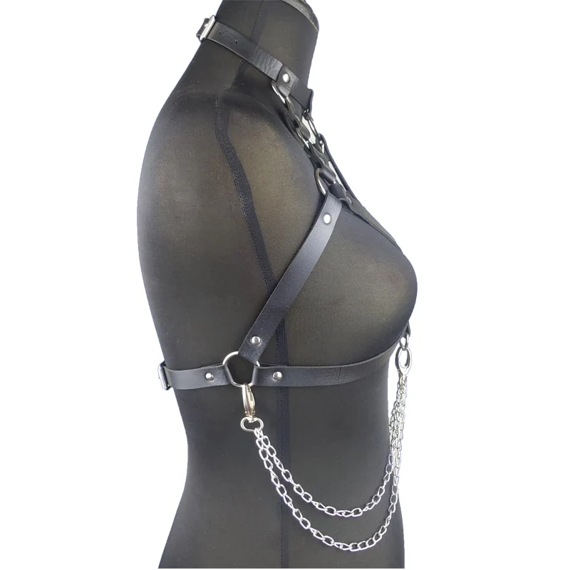 Sexy Harness Kette BH Gürtel Toys Punk Goth Frauen Bdsm Bondage Dessous