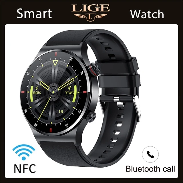 LIGE EKG + PPG Bluetooth Smart watch Fitness Tracker Sport Uhr Puls Armband Wasserdicht