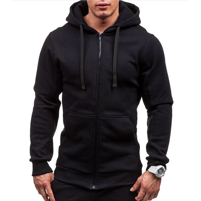 Herren Zipper Kapuzenpullover Sweatjacke Pullover Hoodie Sweatshirt
