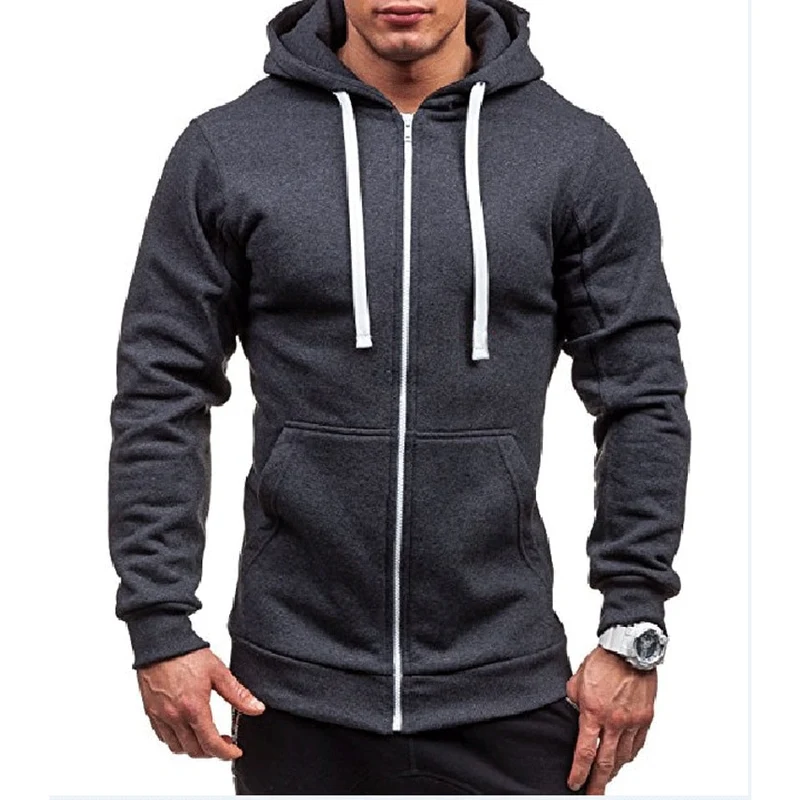 Herren Zipper Kapuzenpullover Sweatjacke Pullover Hoodie Sweatshirt