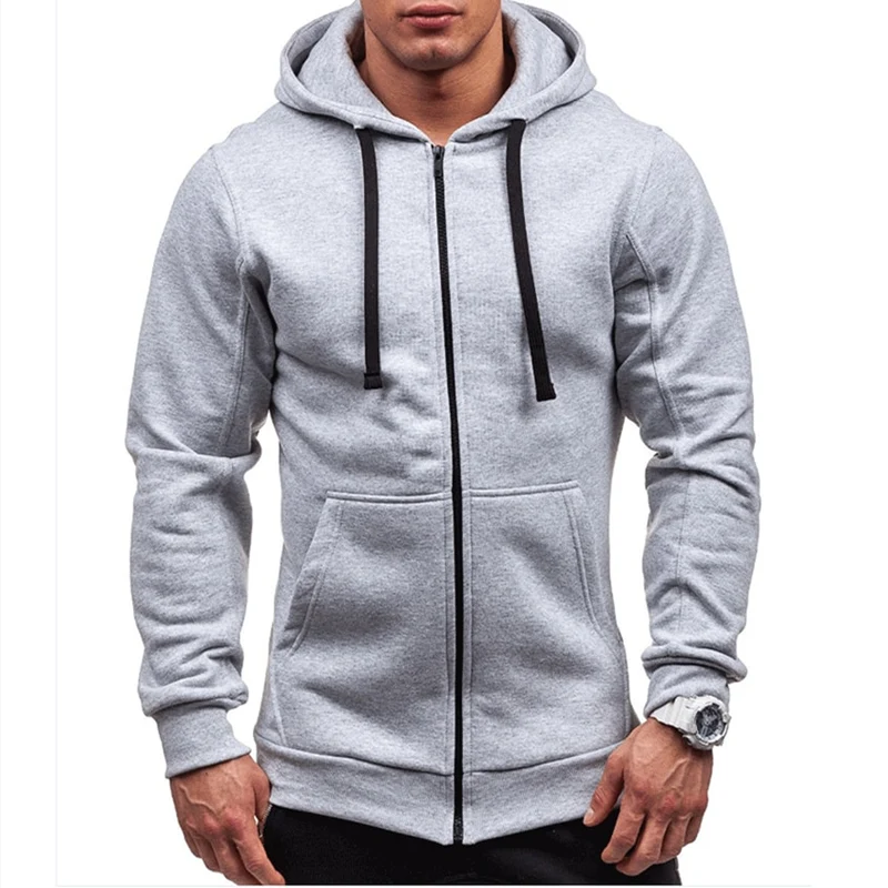 Herren Zipper Kapuzenpullover Sweatjacke Pullover Hoodie Sweatshirt