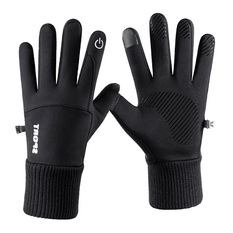 Fahrradhandschuhe Damen Herren Thermo Winter Handschuhe Touchscreen Wasserdicht