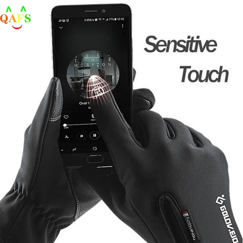 Fahrradhandschuhe Damen Herren Thermo Winter Handschuhe Touchscreen Wasserdicht