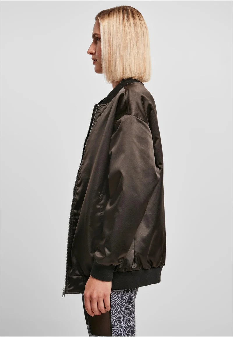 UC Oversized Satin Bomber Jacket