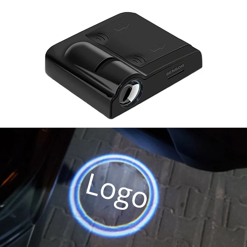 2X Kabelloses Autotürlicht LED-Auto Automarken logo Projektor-Logo