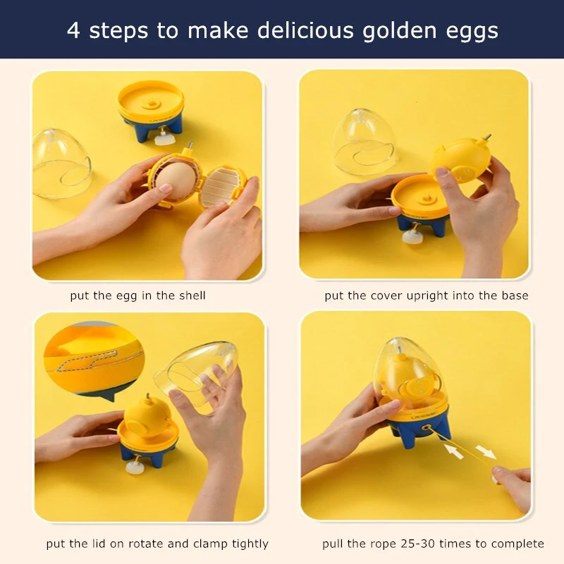 Eigelb-Shaker Gadget Goldene Eier Schneebesen Rührei Mixer Küchenzubehör