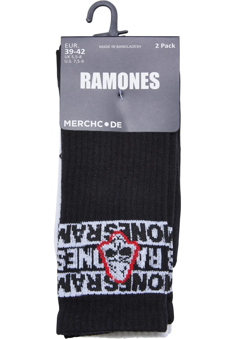 MC Ramones Skull Socks 2-Pack