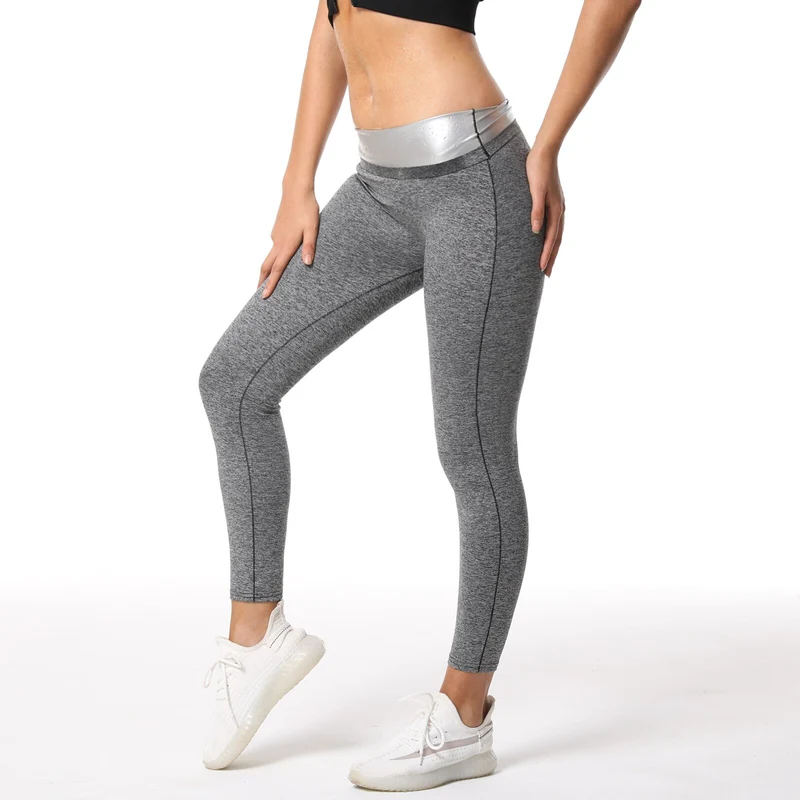 Damen Neopren Sauna Hose Schwitzhose Yogahose Thermoeffekt Abnehmen Hose Leggins