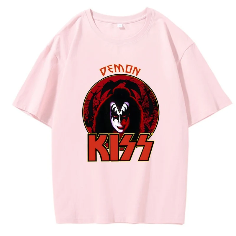 Rock Band Kiss Herren 3D T-Shirt Rundhals Unisex Streetwear100% Baumwolle