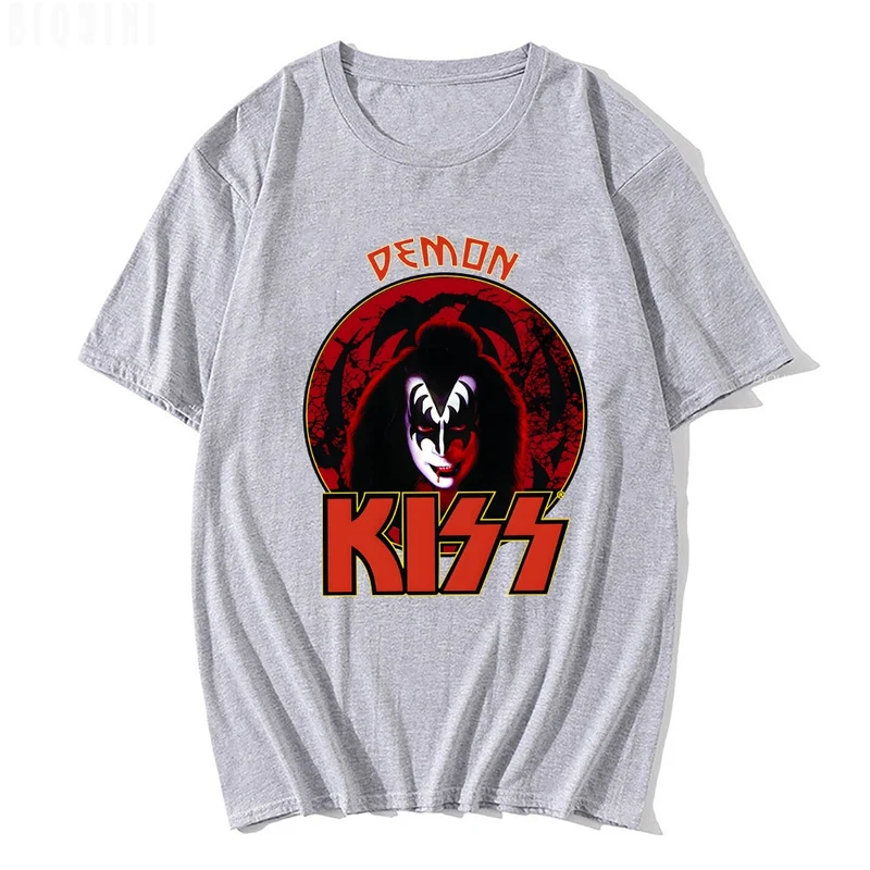 Rock Band Kiss Herren 3D T-Shirt Rundhals Unisex Streetwear100% Baumwolle