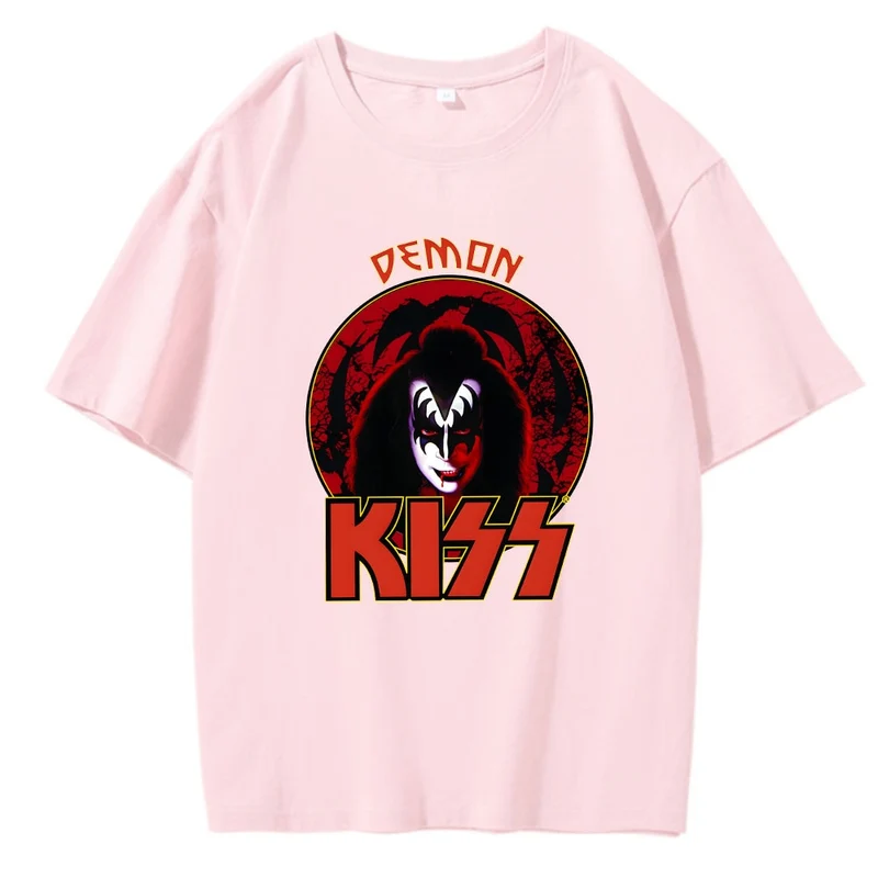 Rock Band Kiss Herren 3D T-Shirt Rundhals Unisex Streetwear100% Baumwolle