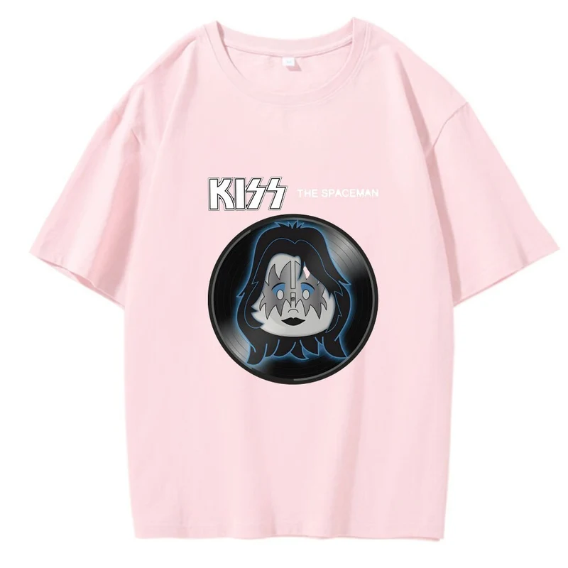Herren 3D T-Shirt Rundhals Unisex Kiss Streetwear Hard Rock Band 100% Baumwolle