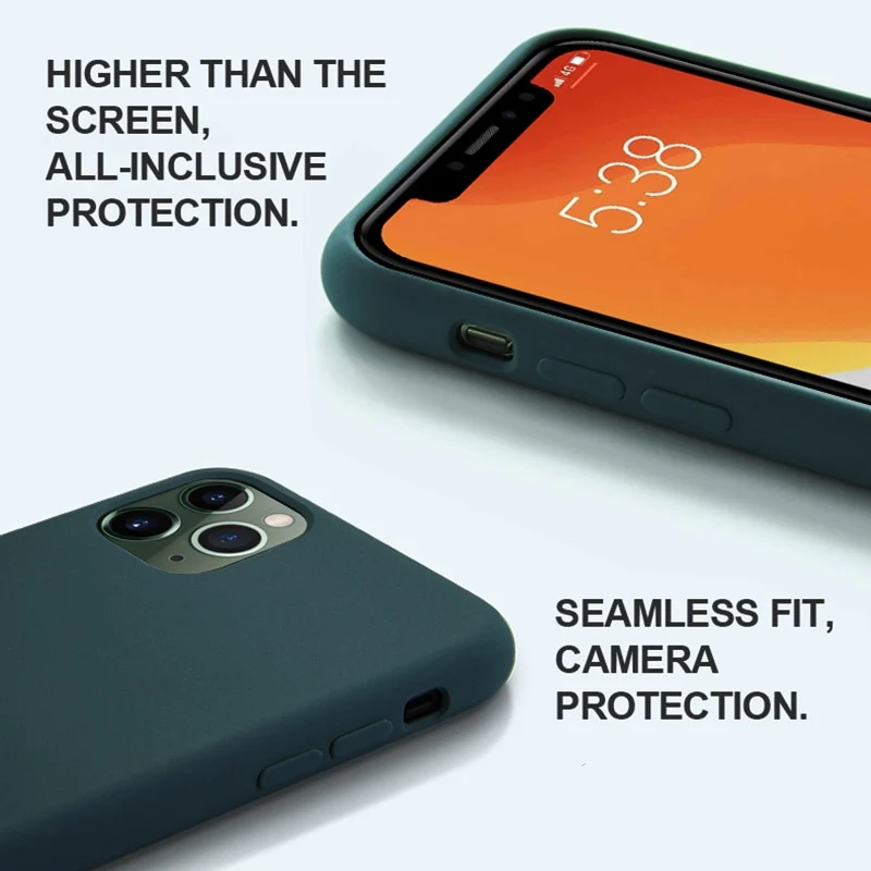 Hülle IPhone 11 12 Pro Max Handy Case Tasche Cove Schutzhülle Flüssigsilikon