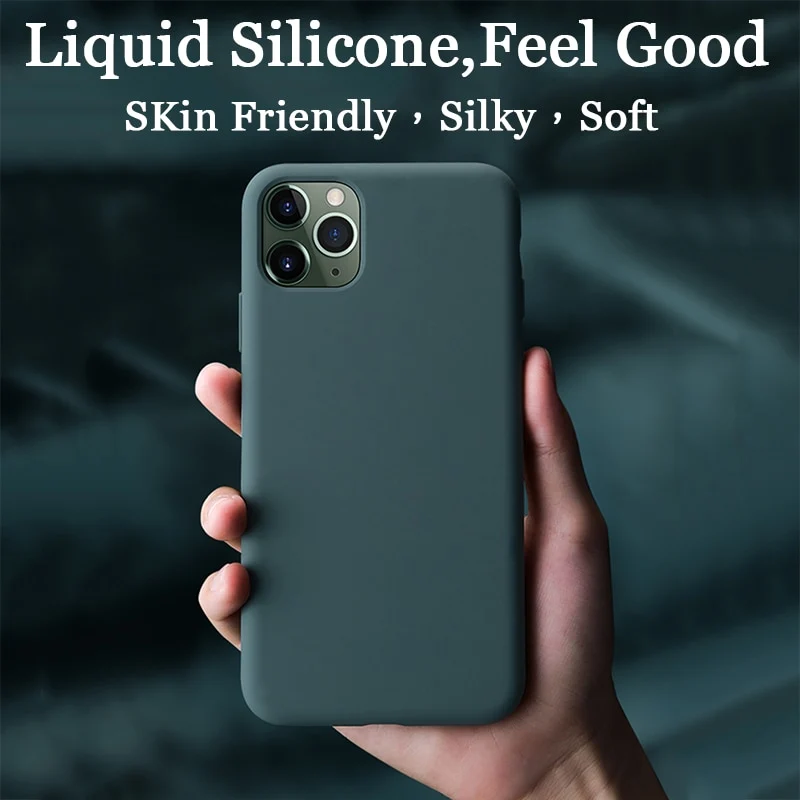 Hülle IPhone 11 12 Pro Max Handy Case Tasche Cove Schutzhülle Flüssigsilikon