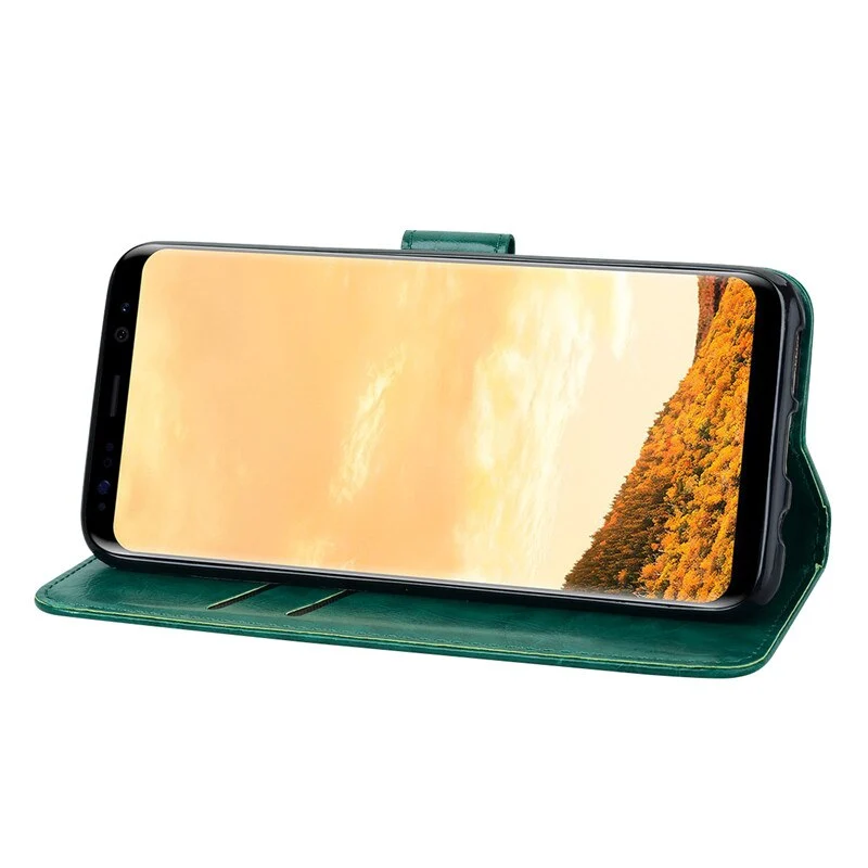 Handy Tasche Schutzhülle Book Case Flip Cover Wallet Etui Handy Hülle Schwarz