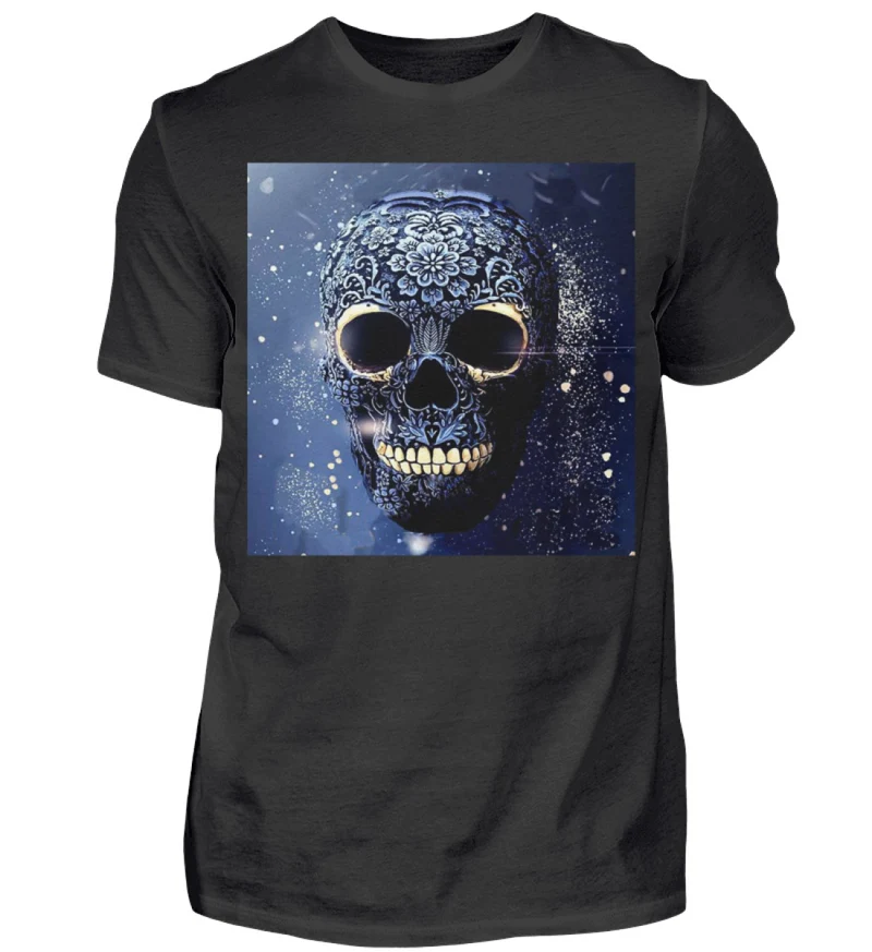 Fashion Herren Skull T-Shirt Rundhals Unisex Streetwear - Herren Shirt