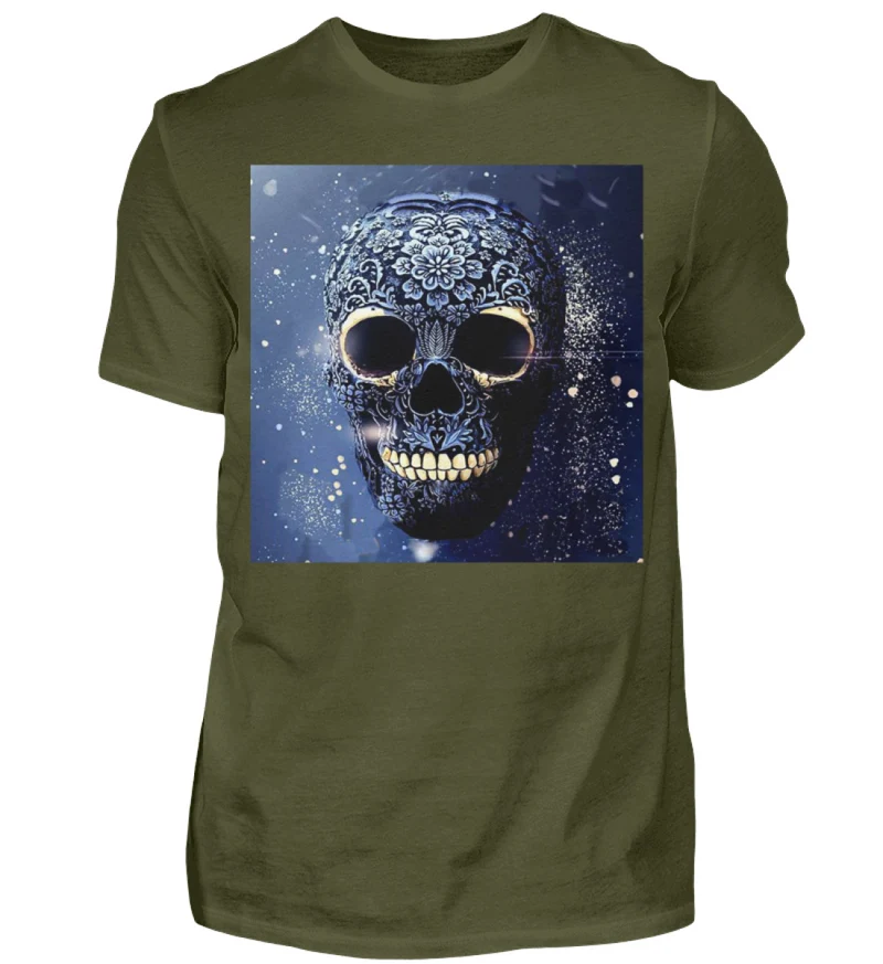 Fashion Herren Skull T-Shirt Rundhals Unisex Streetwear - Herren Shirt