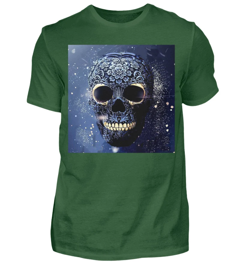 Fashion Herren Skull T-Shirt Rundhals Unisex Streetwear - Herren Shirt
