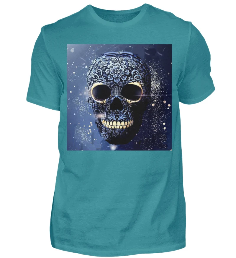 Fashion Herren Skull T-Shirt Rundhals Unisex Streetwear - Herren Shirt