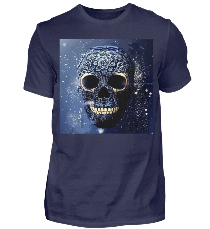 Fashion Herren Skull T-Shirt Rundhals Unisex Streetwear - Herren Shirt