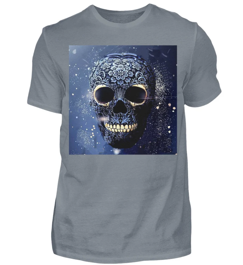 Fashion Herren Skull T-Shirt Rundhals Unisex Streetwear - Herren Shirt