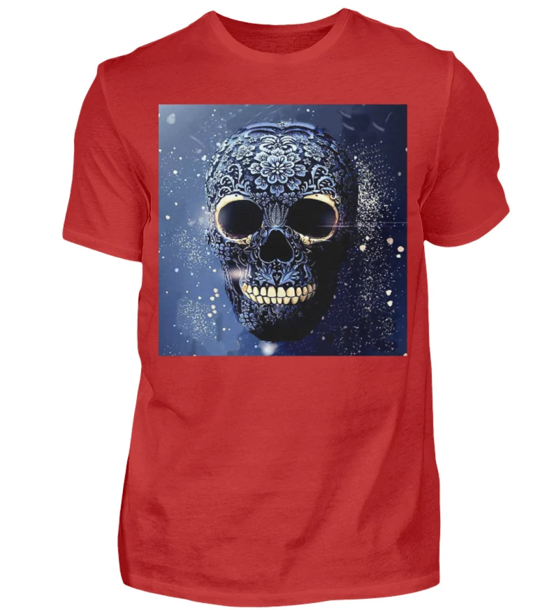 Fashion Herren Skull T-Shirt Rundhals Unisex Streetwear - Herren Shirt