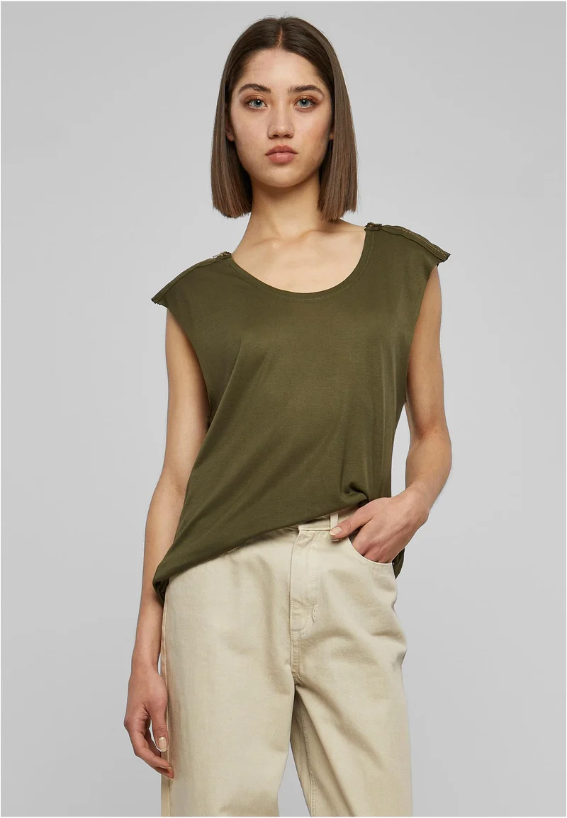 UC Shoulder Zip HiLo Tee