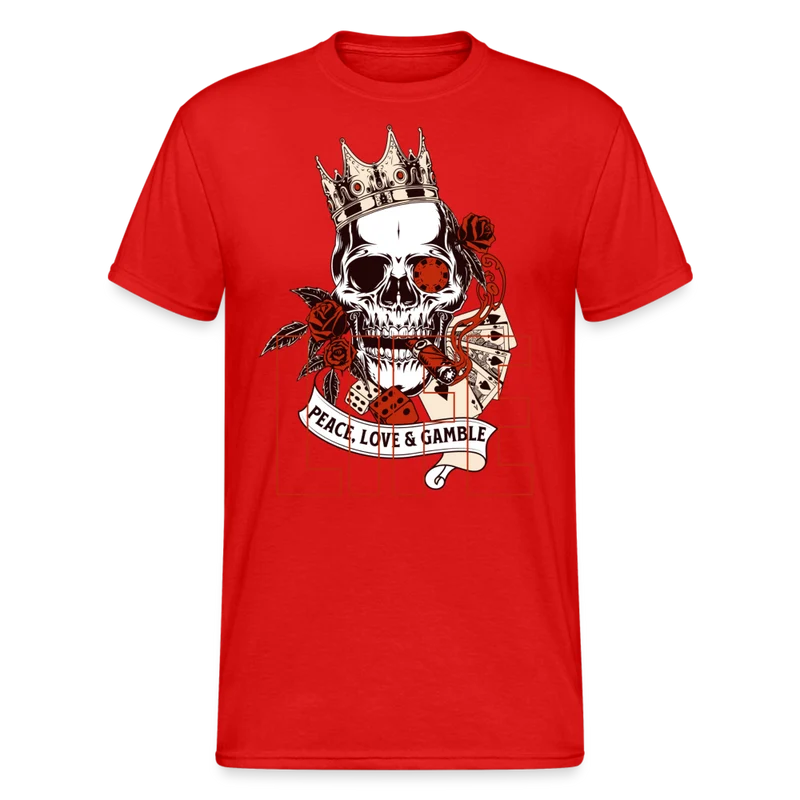 Fashion Herren Skull Heavy T-Shirt Rundhals Unisex Streetwear