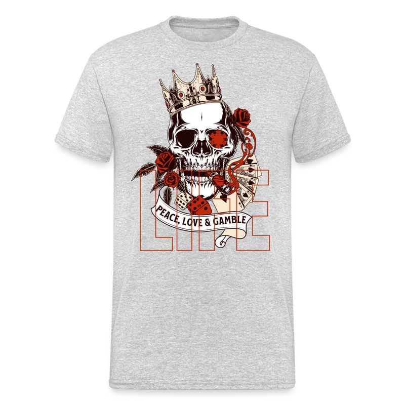 Fashion Herren Skull Heavy T-Shirt Rundhals Unisex Streetwear