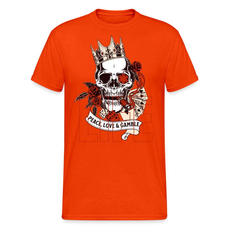 Fashion Herren Skull Heavy T-Shirt Rundhals Unisex Streetwear