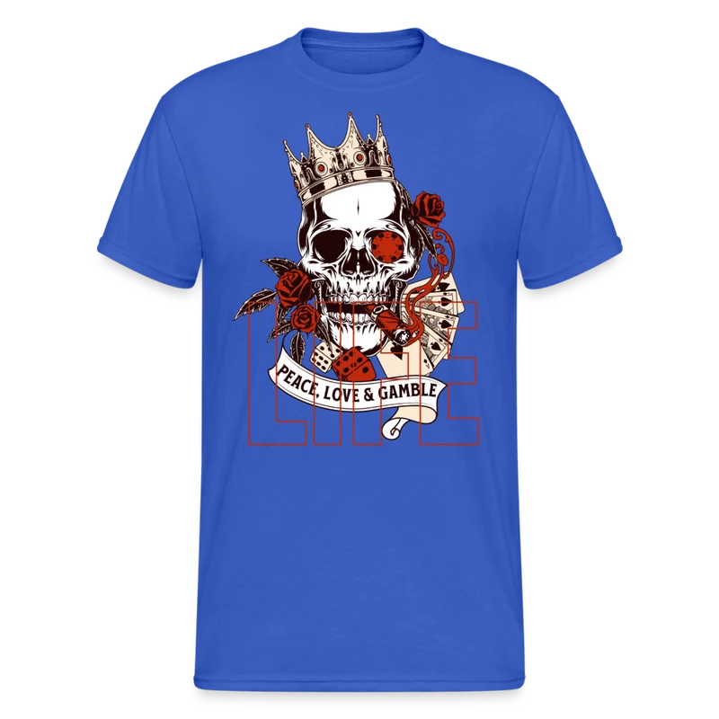 Fashion Herren Skull Heavy T-Shirt Rundhals Unisex Streetwear